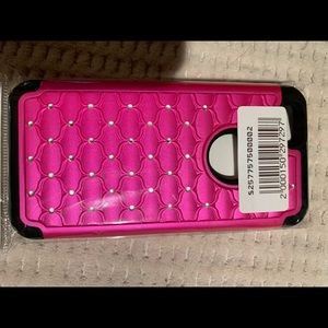 ⬇️ PRICE! iPhone 6/6S HOT PINK JEWELED CASE